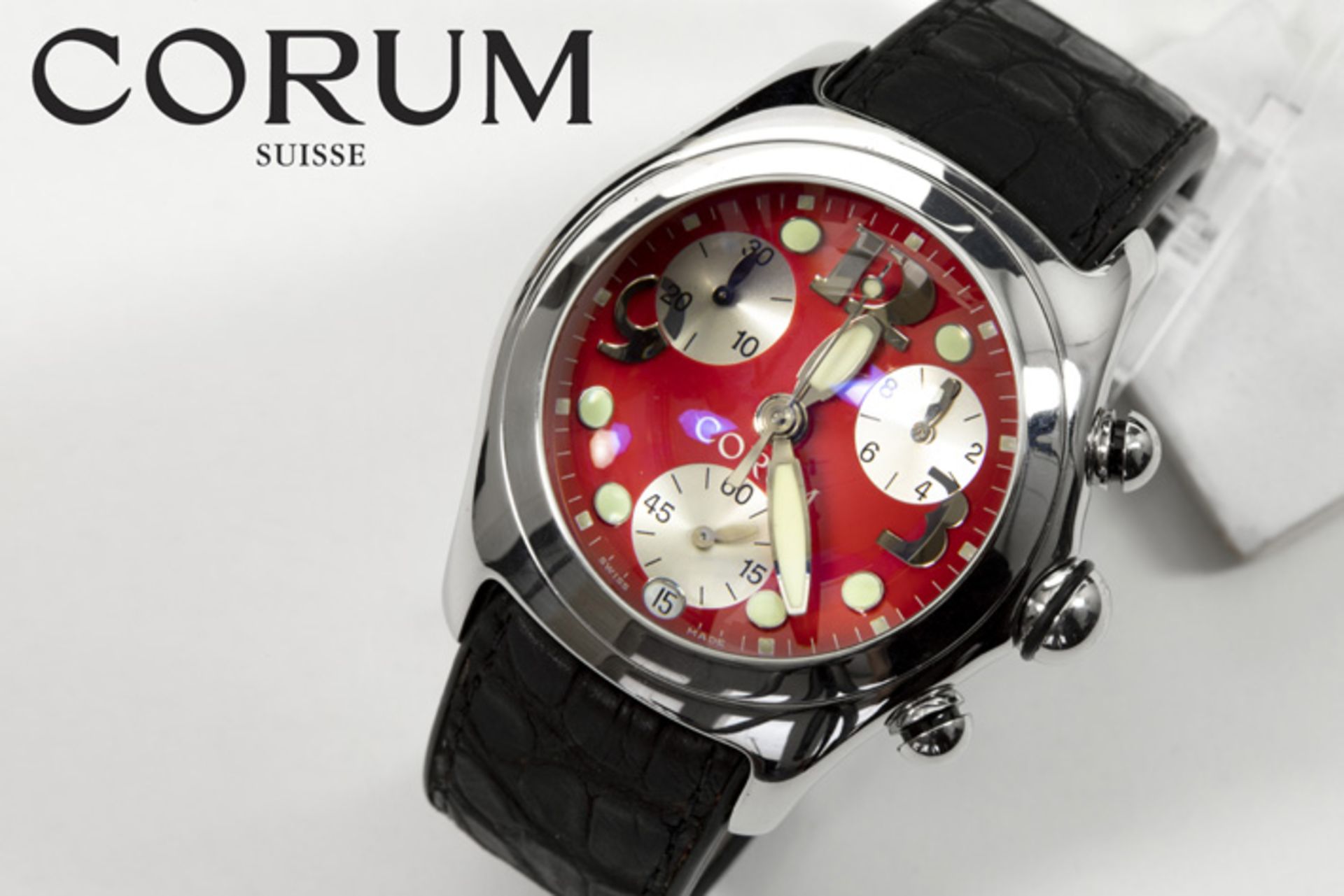 CORUM volledig origineel quartz chronograaf polshorloge - model "Bubble Watch" - in [...]