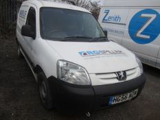 Peugeot Partner L600 van. Registration: HG56 MZN. Recorded mileage: 129,999. M.O.T: Expired November