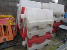 Quantity of assorted plastic pedestrian safety barriers. Located The Nurseries, New Passage Road,