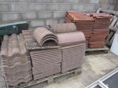 Two pallets and half of assorted rigid roof tiles, approx. size 330mm x 420mm. Located The