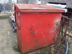 Metal site box, approx. size width 1300mm x depth 700mm x height 1250mm. Located The Nurseries,