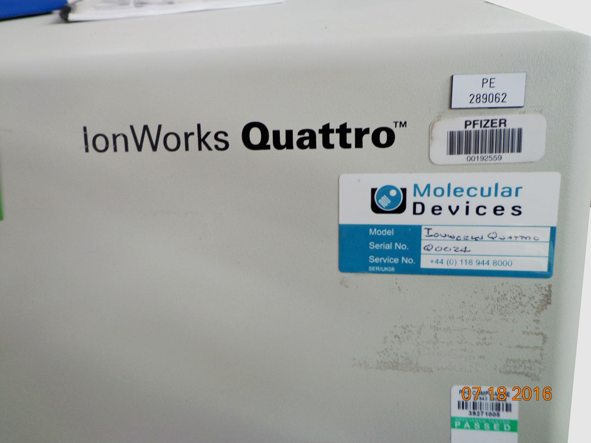 Molecular Devices Ionworks Quattro Automated Patch Clamp System , serial number 20024. - Image 2 of 9