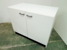 Melamine Veneered Finished Double Under Bench/Base Cabinet Unit, Ventilated (Ref: WA12266)