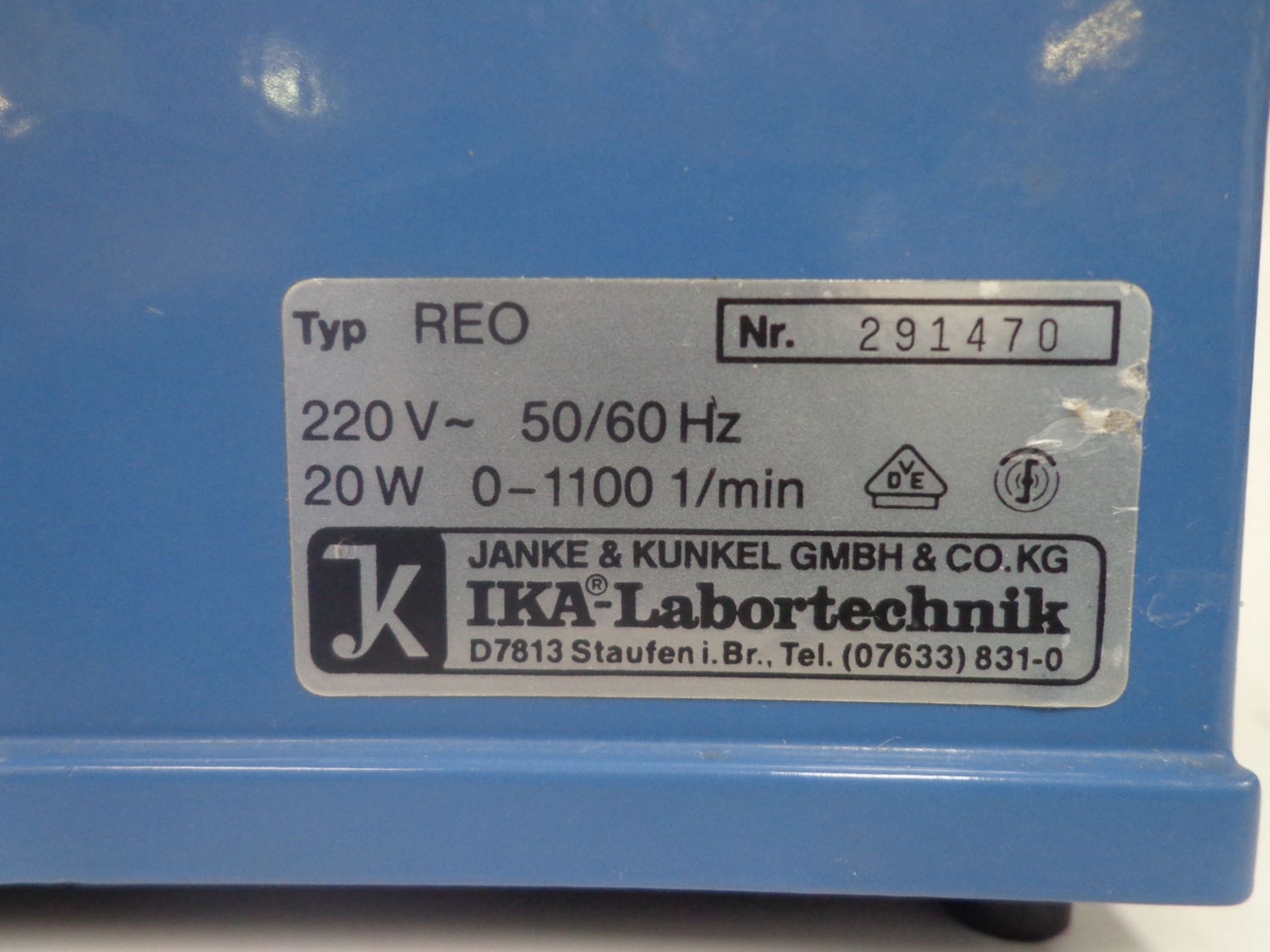 IKAMAG REO. 10412 Drehzahc Electronic magnetic stirrer, serial number 291470 (Ref: WA10650) - Image 3 of 5