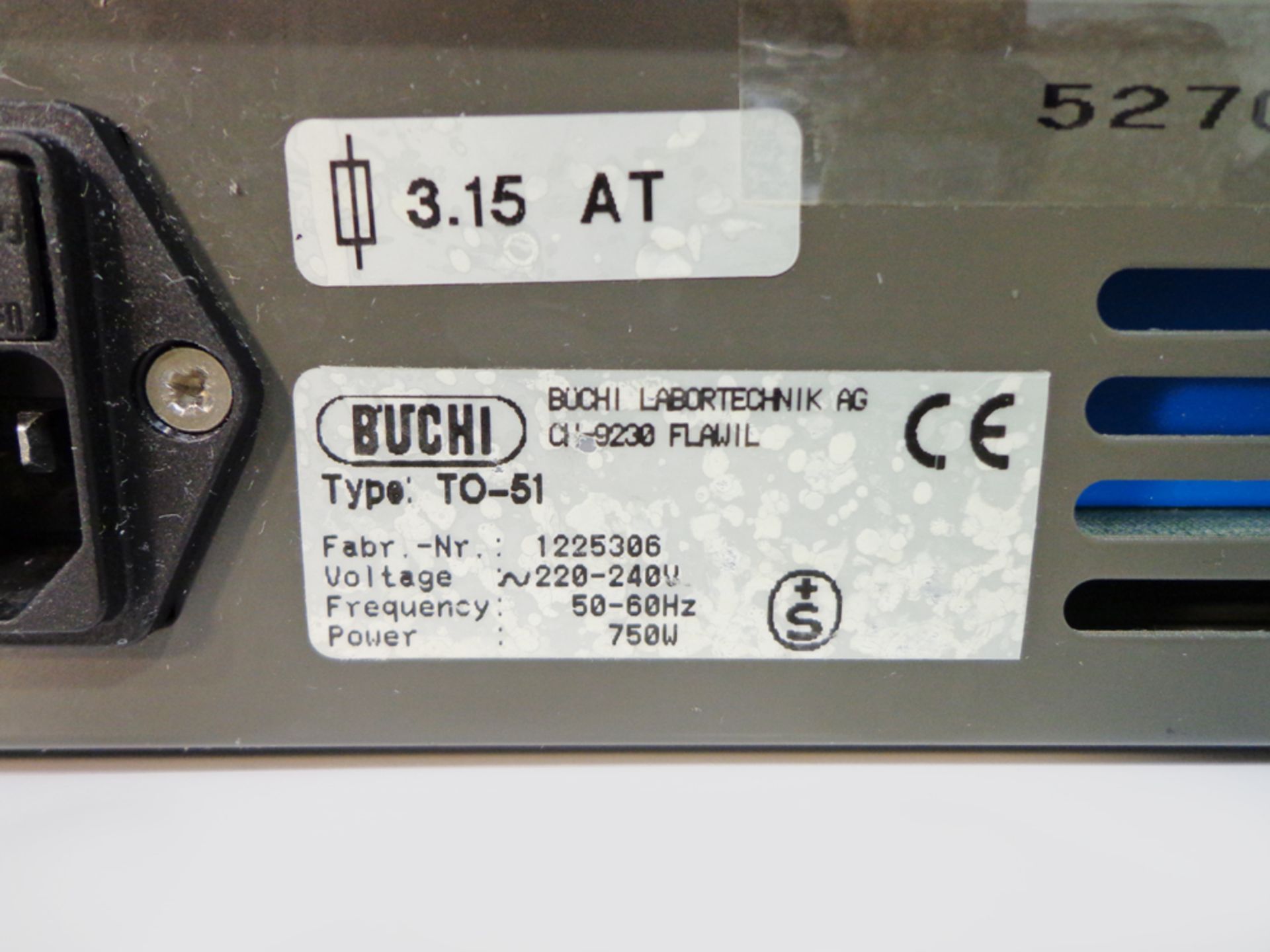 Buchi TO-51 Glass Titrator Oven, serial number 1225306 (Ref: WA11737) - Image 5 of 7