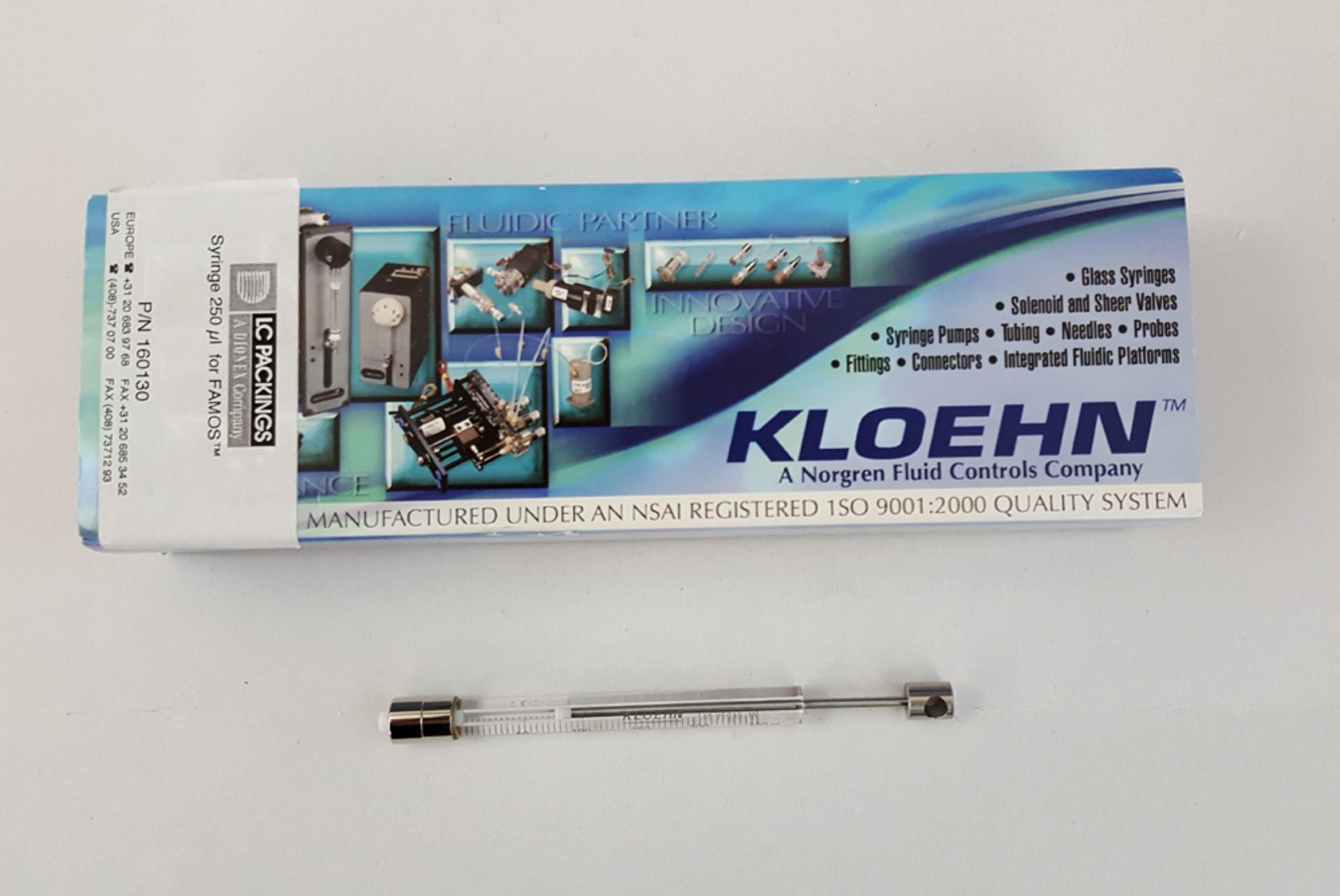 Kloehn 3000 Series Syringe 250ul HPLC, P/N 160130 (Ref: WA11756)