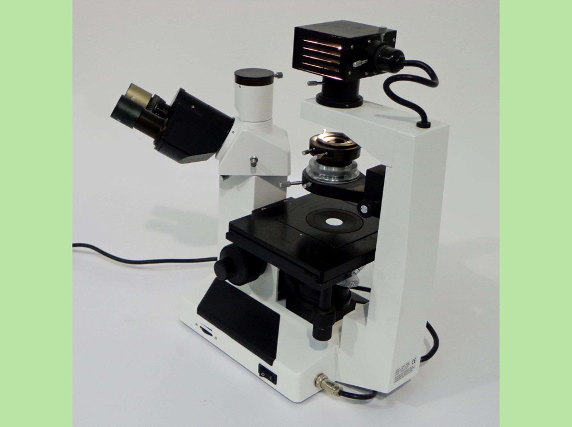 Fisher Scientific Inverso 3600.0000 Inverse Binocular Microscope, serial number 066286 (Ref: - Image 2 of 9