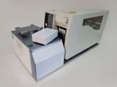 Velocity 11 VCode 3240 bar code print and apply station unit, serial number 2132725, BenchCel 2,