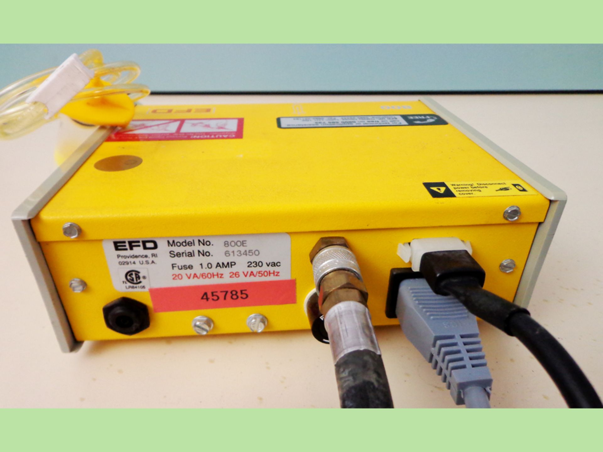 EFD 800E Precision Paste Fluid Dispenser and Foot Switch, serial number 613450 (Ref: WA10152) - Image 5 of 11