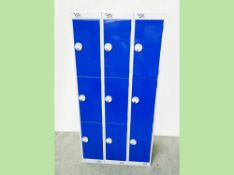 3 x BioCote 3 Door personnel Lockers (Ref: WA12307)