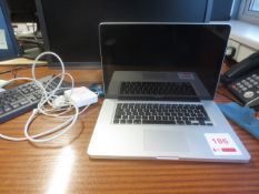 Apple Mac Book Pro, model H7286, serial no: C02HJOM5DV33 (circa 2012) with charger