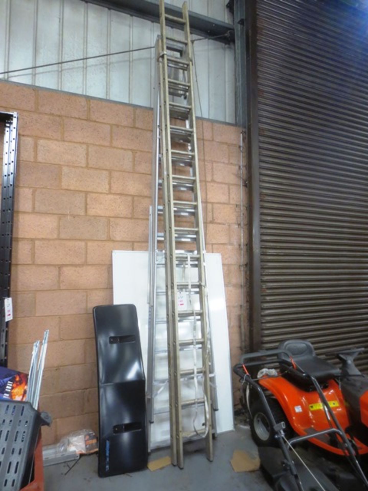 Two various aluminium ladders (not BSEN131)