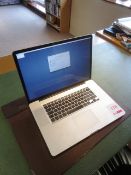 Apple Mac Book Pro, model A1297, serial no: W80120T7893 with charger