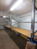Four bays of adjustable boltless racking (as lotted), approx 2700 x 2600 x 1050mm per bay