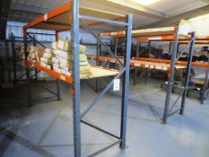 Four bays of adjustable boltless racking (as lotted), approx 2800 x 2100 x 900mm per bay