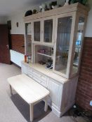 Beech coloured sideboard unit and matching table