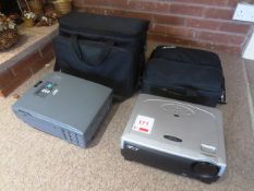 Two digital projectors incl. Acer PD723P and JVC, with carry cases