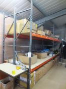 Four bays of adjustable boltless racking (as lotted), approx 1800 x 3000 x 850mm per bay