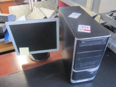 Desk Pentium PC, with flat screen monitor, keyboard