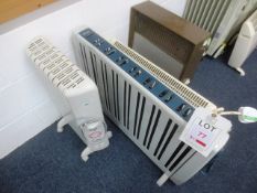 Four assorted 240v space heaters