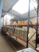 Three bays of adjustable boltless racking (as lotted), approx 2800 x 4100 x 1100mm per bay