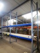 Three bays of adjustable boltless racking (as lotted), approx 2800 x 4100 x 1100mm per bay