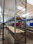 Three bays of adjustable boltless racking (as lotted), approx 2700 x 3600 x 1050mm per bay