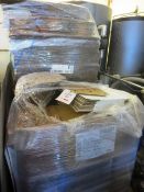 Three pallets of assorted, flat pack cardboard box packaging