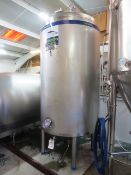 6ixen Engineering stainless steel chilled jacketed vertical fermenting storage tank, capacity 2,