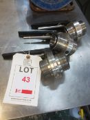 Three stainless steel shut-off valves