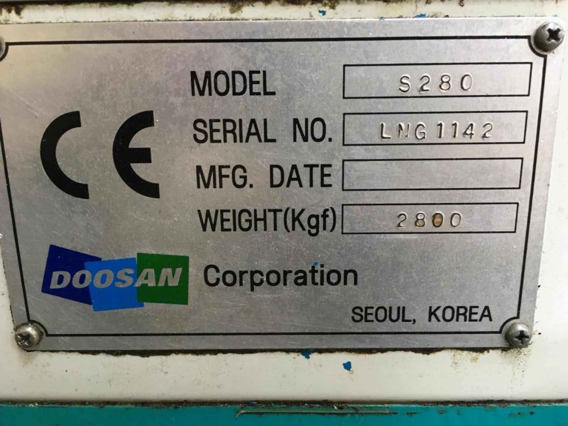 Doosan S280 CNC lathe with FANUC Series Oi-T control, 10 tool changer, Serial No. LNG-1142 with - Image 10 of 15