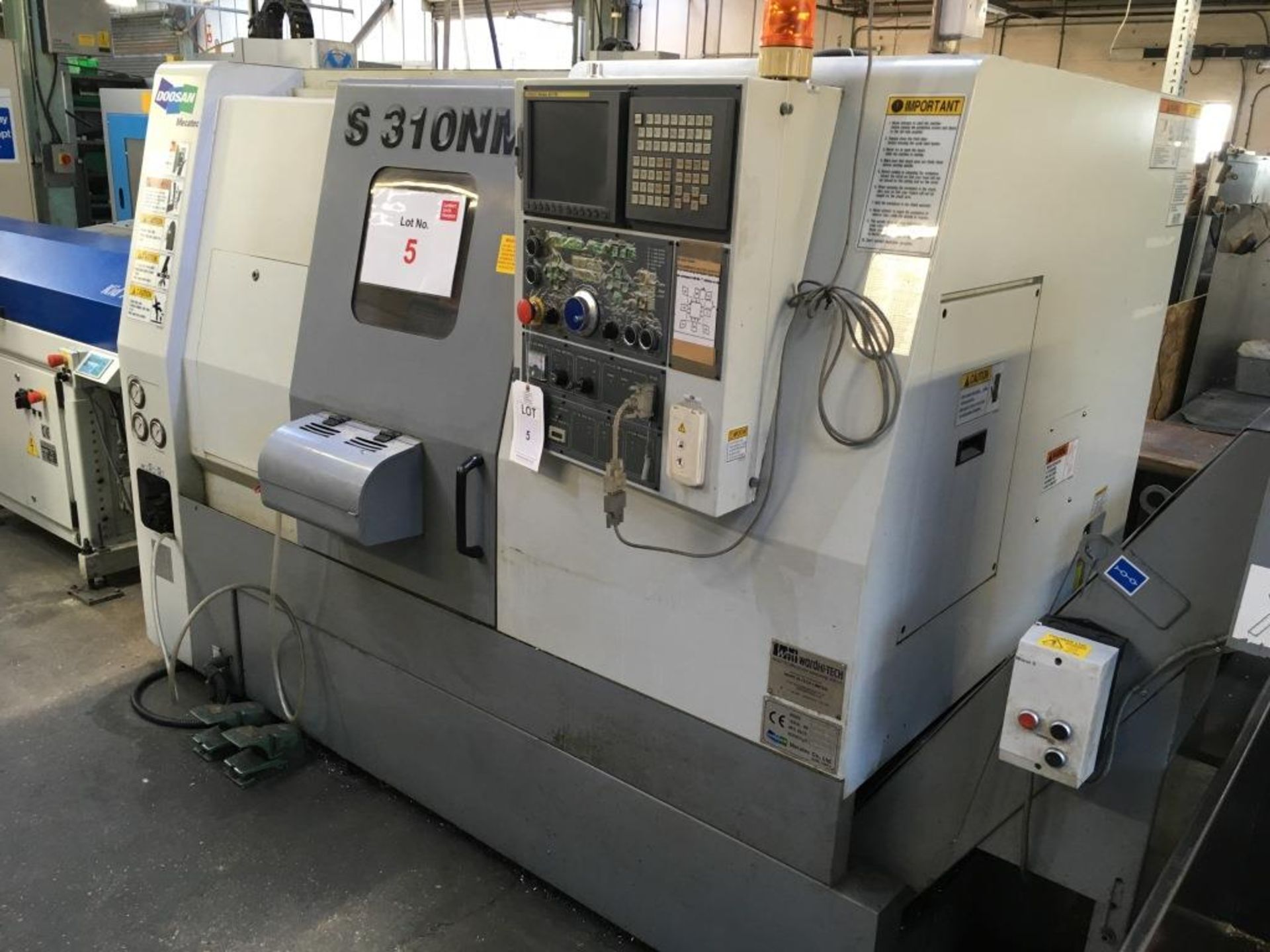 Doosan Mecatec S310NM CNC lathe with FANUC Series 21i TB control, driven tooling and 12 tool - Image 2 of 15