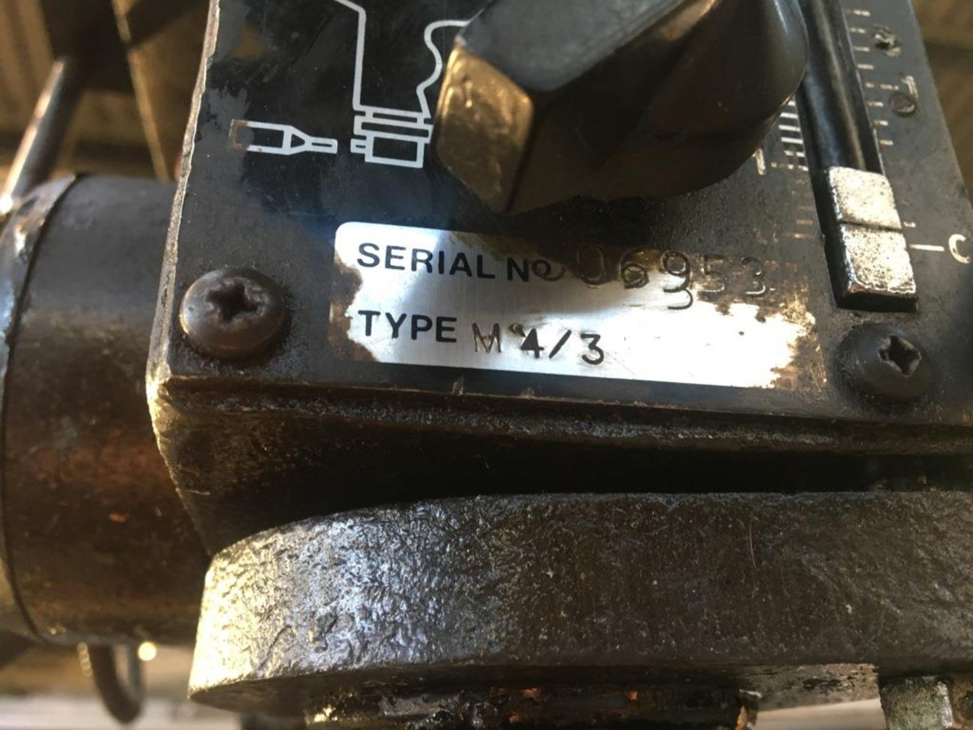 Bench drill, type M4/3, Serial no 06953, on heavy duty bench. This lot cannot be confirmed to be - Image 3 of 3