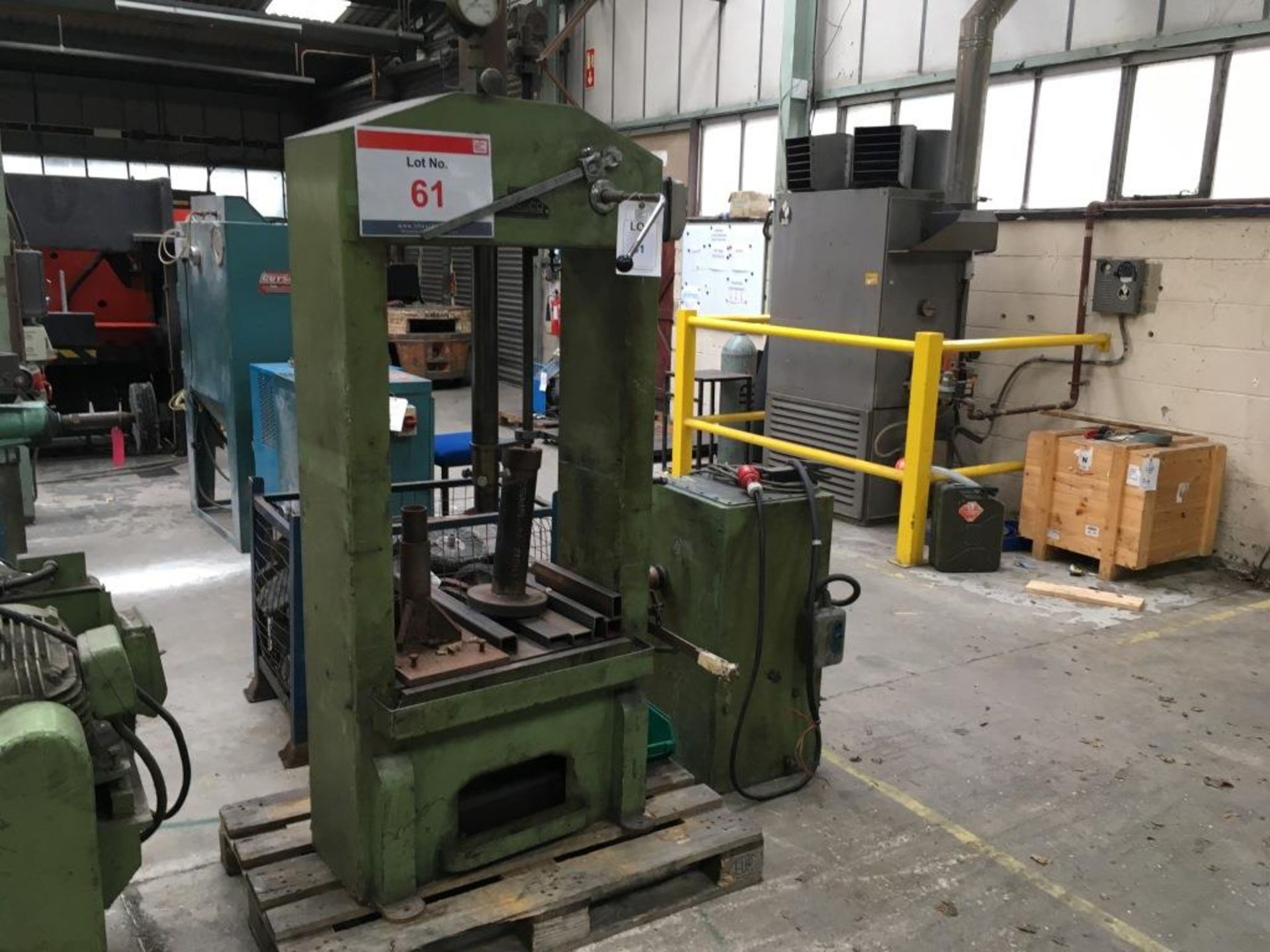 Marlco hydraulic press. The purchaser is required to satisfy themselves as to the safety of this