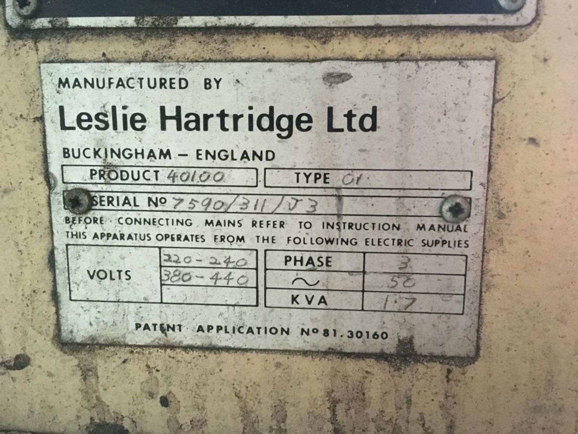 Hartridge Sertabush 500 inserter. The purchaser is required to satisfy themselves as to the safety - Image 4 of 4