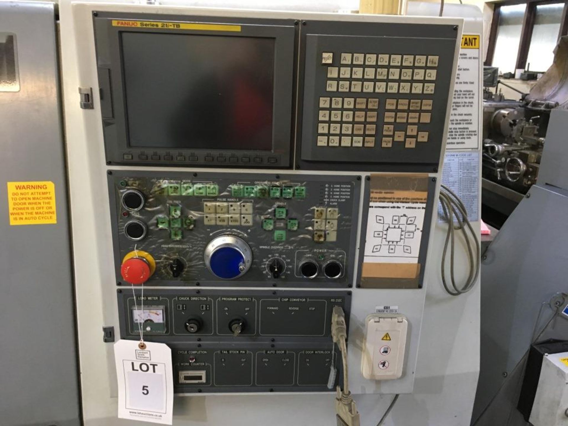 Doosan Mecatec S310NM CNC lathe with FANUC Series 21i TB control, driven tooling and 12 tool - Image 5 of 15