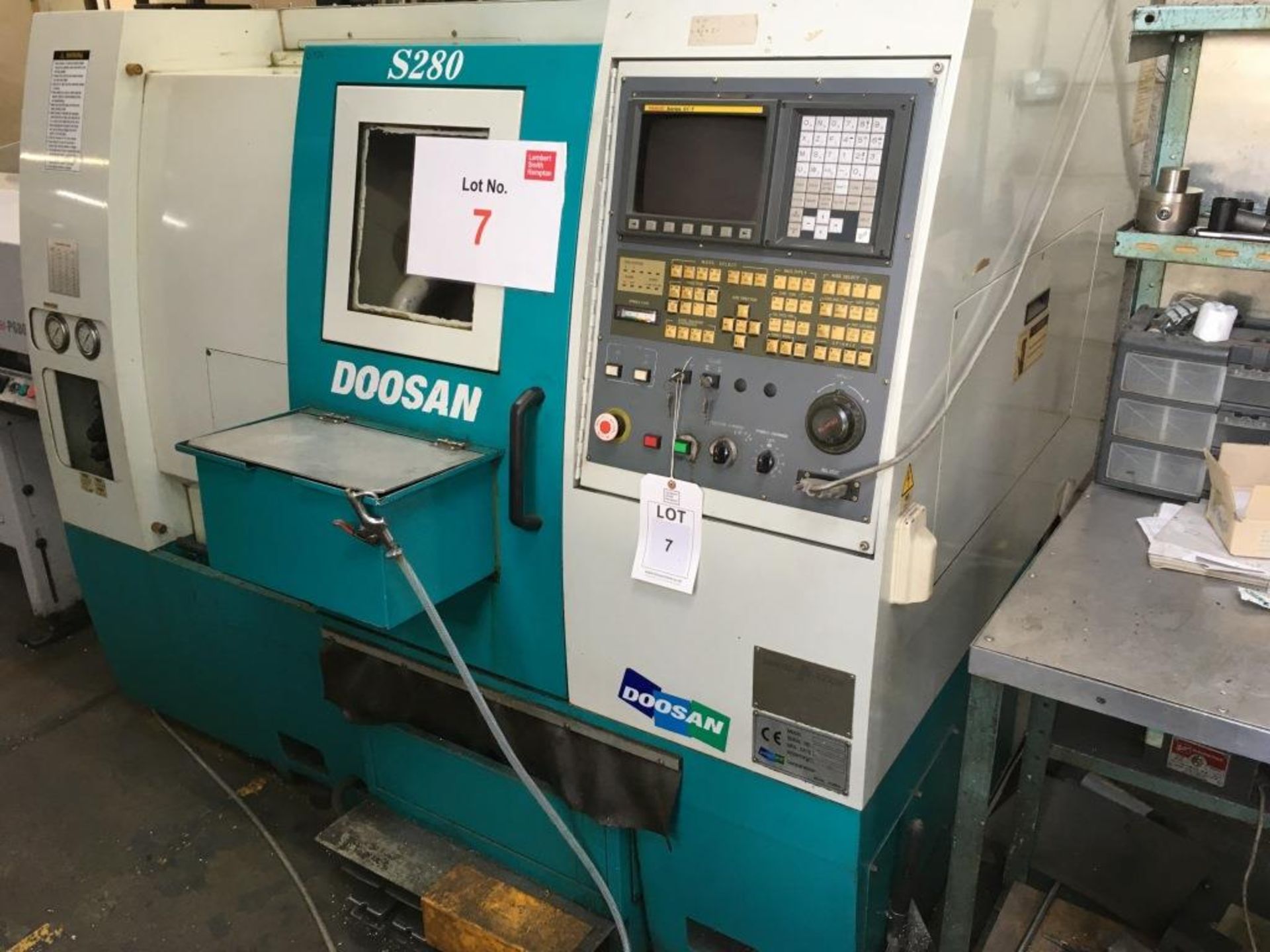 Doosan S280 CNC lathe with FANUC Series Oi-T control, 10 tool changer, Serial No. LNG-1142 with - Image 15 of 15