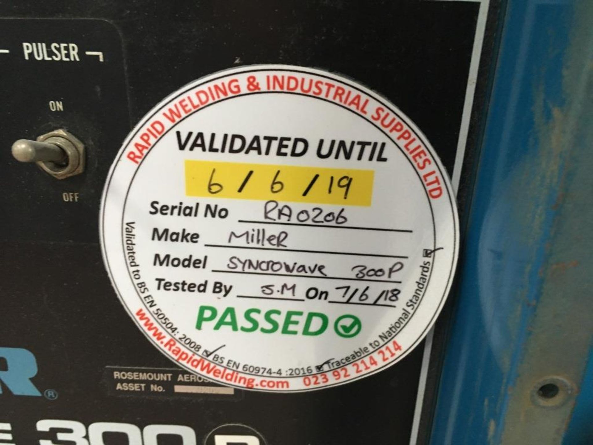 Miller Syncrowave 300P AC/DC tig welder, Serial no. RA0206 with TA XC600 water cooler - Image 3 of 4