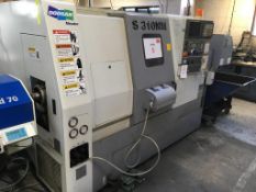 Doosan Mecatec S310NM CNC lathe with FANUC Series 21i TB control, driven tooling and 12 tool