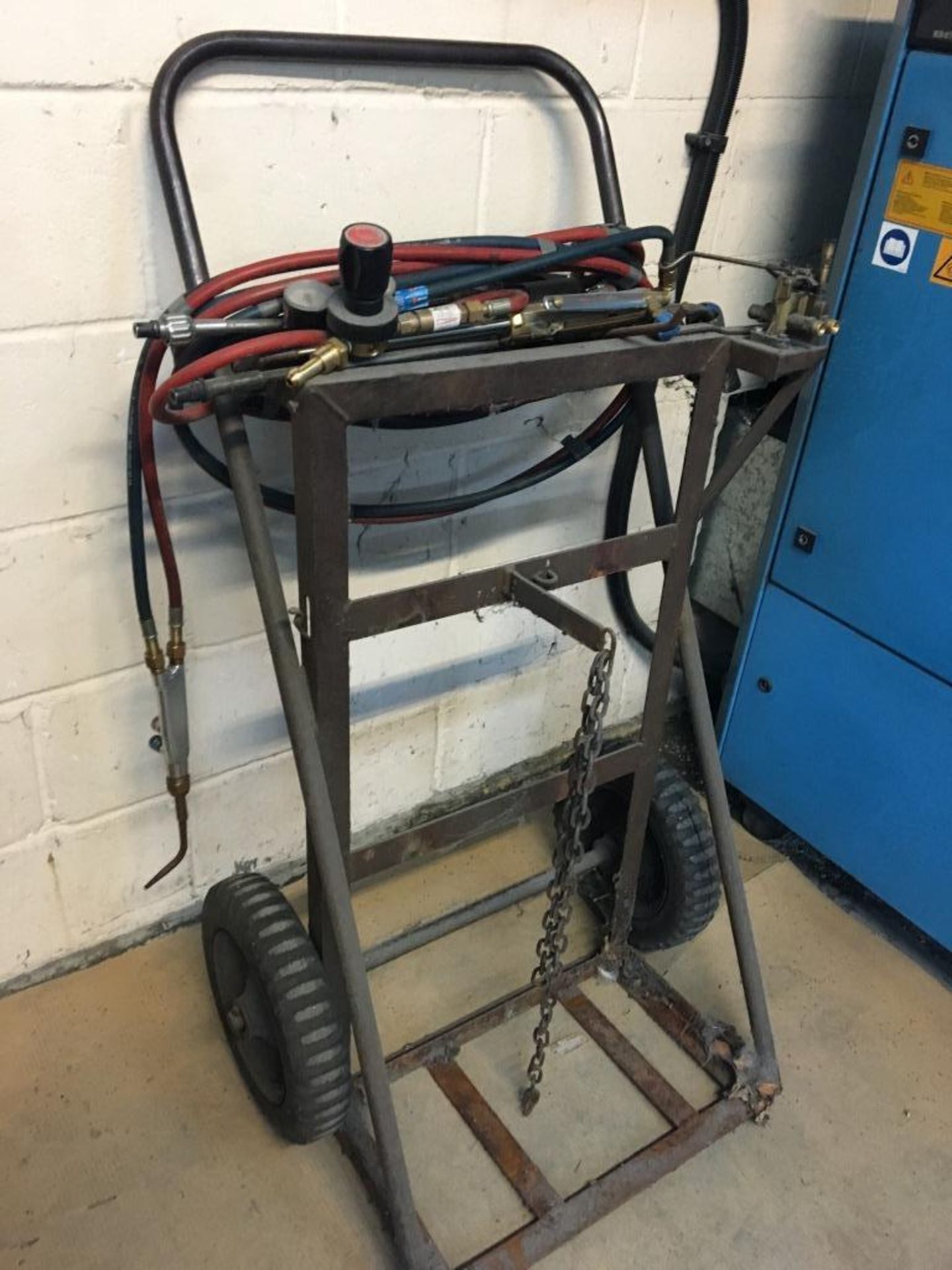 Oxy-acetylene welding set and trolley