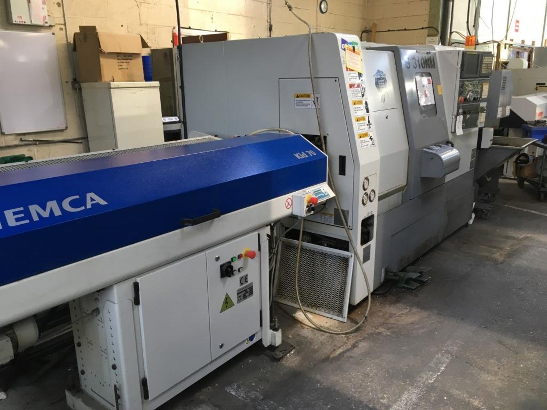 Doosan Mecatec S310NM CNC lathe with FANUC Series 21i TB control and 12 tool changer, Serial No. - Image 3 of 14