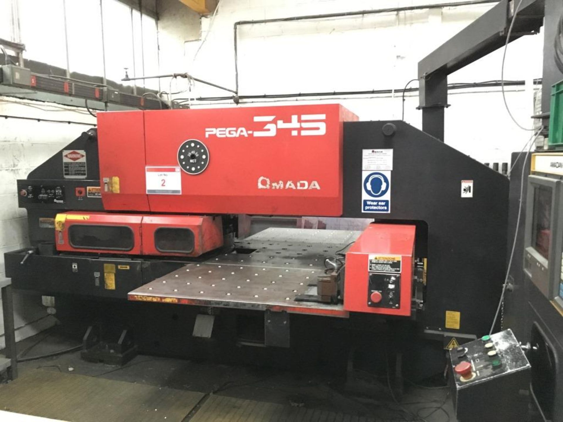 Amada PEGA-345 CNC turret punch with Amadan-04P-C control, 30 ton capacity, Year of Manufacture: