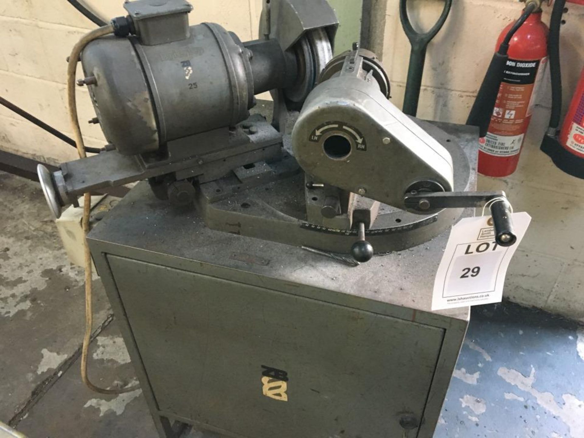 Brierley ZB25 tool grinder. A work Method Statement and Risk Assessment must be reviewed and