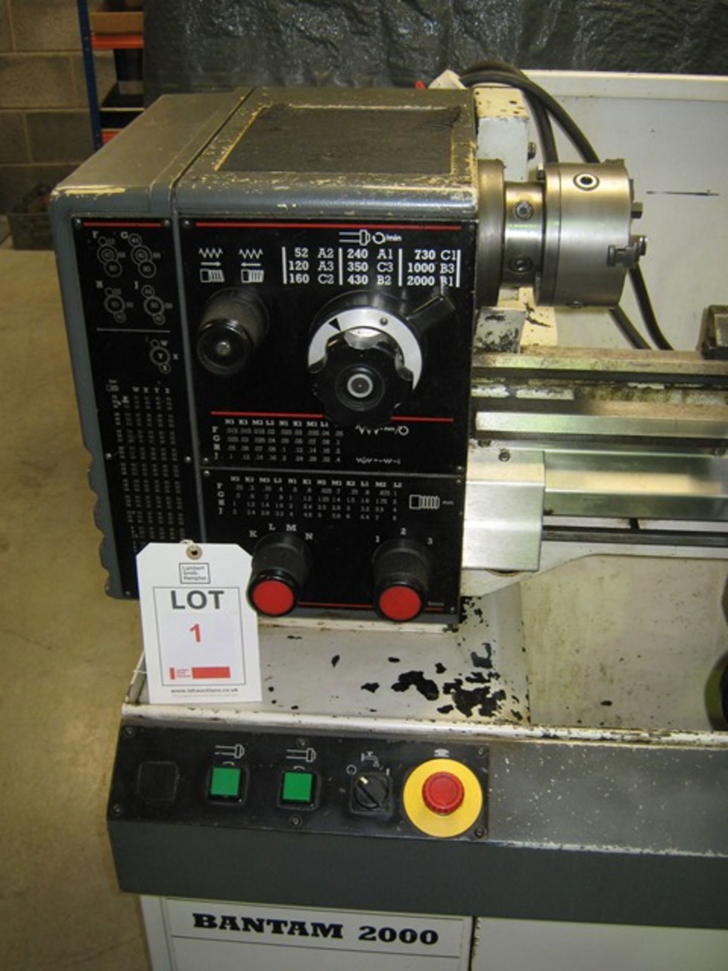 Colchester Bantam 2000 lathe 415V Serial Number LBH20SMLJA03070M 25300332 with 3 Jaw chuck and - Image 2 of 6