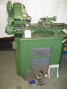 Myford Super 7 lathe, 3 & 4 Jaw Chuck, Faceplate and tooling as shown