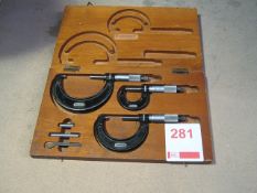 Starrett Micrometer Set, 0-75mm