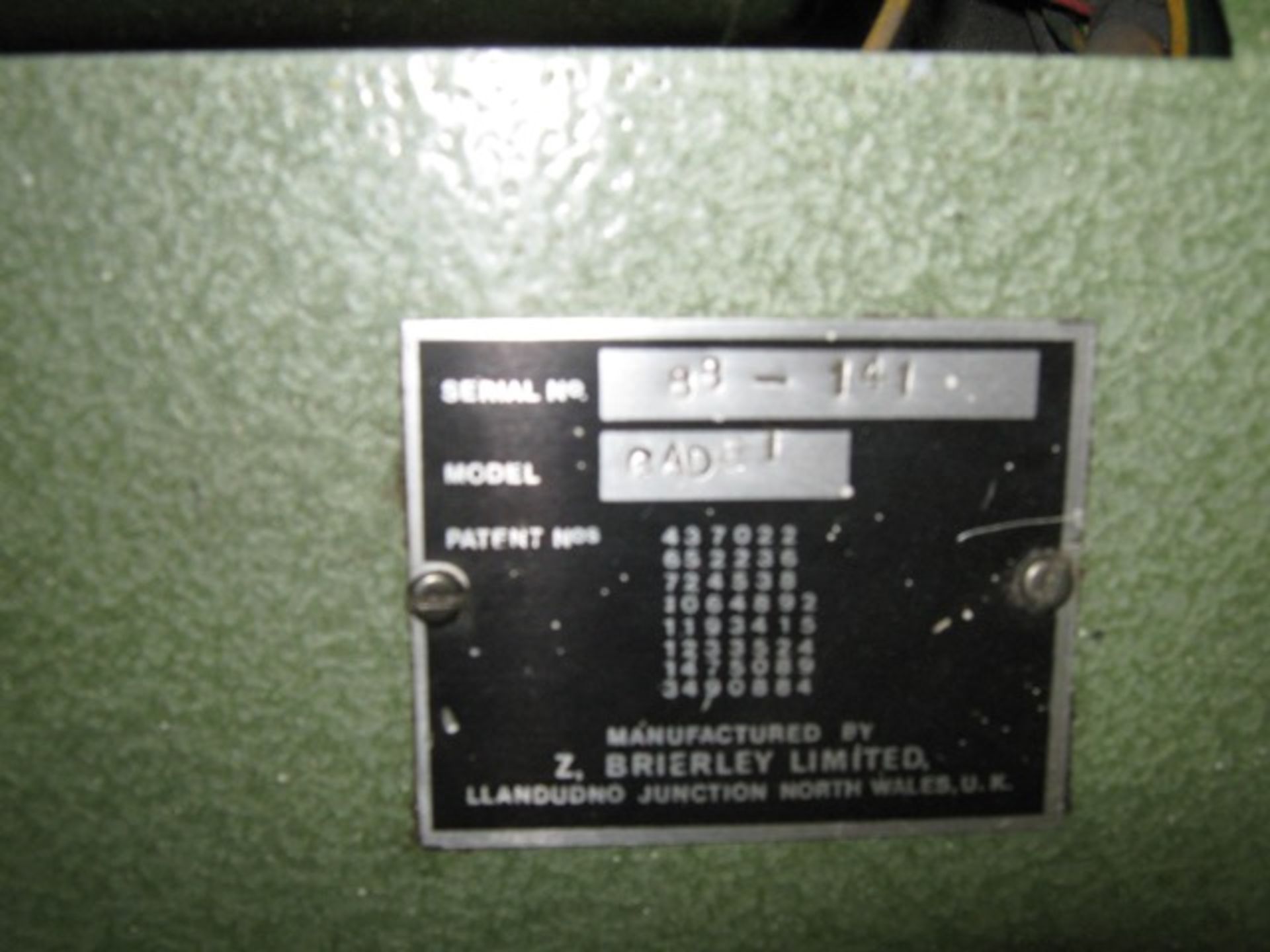 Brierley Cadet Drill Grinder Serial Number 88-141 - Image 2 of 3