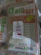 168 bags of Kerakoll H40 Bio Fast white aggregate/adhesive 25Kg bags on 4 pallets