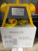 Three Maxlux 4-way 110v 3G2.5mm Distribution Boxes (Boxed)