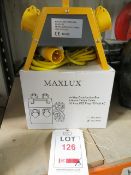 Three Maxlux 4-way 110v 3G2.5mm Distribution Boxes (Boxed)